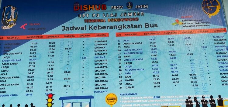 Jadwal Bus Terminal Bondowoso Terbaru Antar Kota Dan Provinsi Tarif Ekonomi dan Patas